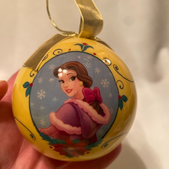 Set 2 Hallmark 1982 Moments Of Love Satin Ball & Disney Belle 3" RARE Ornaments - Picture 7 of 12